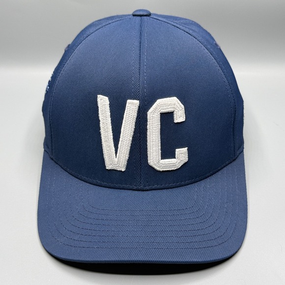 GFore G/Fore Hat Cap VC Palm Tree Lighthouse Golf Club Logo Blue White Flexfit * - Picture 3 of 9